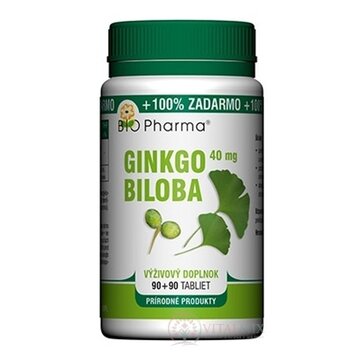BIO Pharma Ginkgo biloba 40 mg tbl 90+90 (100% ZADARMO) (180 ks) obrázok