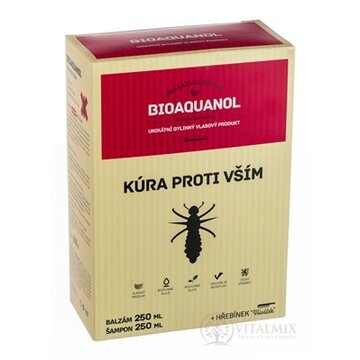 BIOAQUANOL Kúra proti všiam vlasový balzam 250 ml + vlasový šampón 250 ml + hrebeň, 1x1 set obrázok