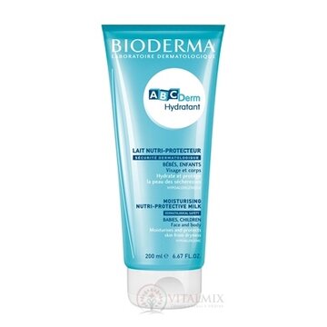 BIODERMA ABCDerm Hydratant (V2) telové mlieko, jemné hydratačné (inov.2019) 1x200 ml obrázok