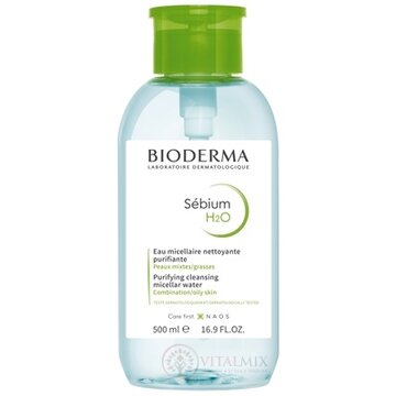 BIODERMA Sébium H2O PUMPA micelárna pleťová voda na mastnú a zmiešanú pleť 1x500 ml obrázok