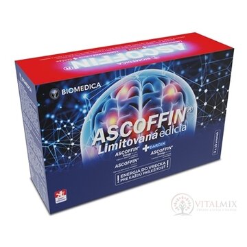 BIOMEDICA ASCOFFIN Limitovaná edícia prášok vo vrecúškach (Energy drink 10 ks + drink 10 ks + darček Energy drink 10 ks), 1x1 set obrázok