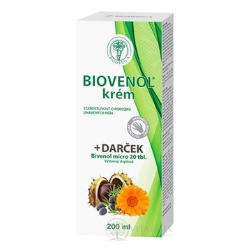 BIOMEDICA BIOVENOL krém + darček tuba 200 ml + BIVENOL micro tbl 20 ks, 1x1 set obrázok