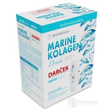 BIOMEDICA MARINE KOLAGEN drink + Darček vrecúška 2x30 ks (60ks) + darček mini difúzer, 1x1 set obrázok