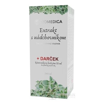 BIOMEDICA Rýmovníkový extrakt bylinný, s nádchovníkom 1x240 ml + darček Rýmovníkový balzam 1x10 ml, 1x1 set obrázok