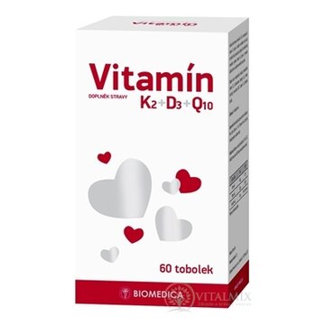 BIOMEDICA Vitamín K2+D3+Q10 cps 1x60 ks obrázok