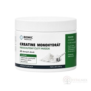 BIOMIC CREATINE mohohydrát prášok bez príchuti, 60 dávok 1x300 g obrázok