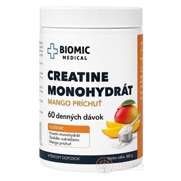 BIOMIC CREATINE mohohydrát prášok príchuť mango, 60 dávok 1x360 g obrázok
