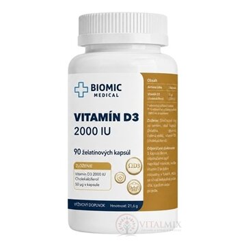BIOMIC VITAMÍN D3 2000 IU cps želatínové 1x90 ks obrázok