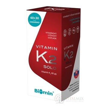 Biomin VITAMIN K2 SOLO cps 60+30 ks zadarmo (90 ks) obrázok
