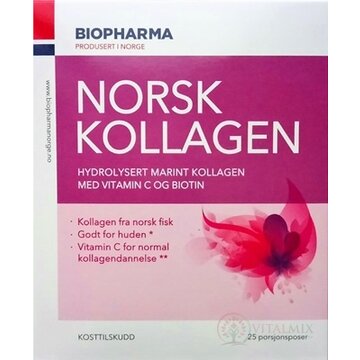 BIOPHARMA NORSK KOLLAGEN prášok vo vrecúškach (á 5g) 1x25 ks obrázok