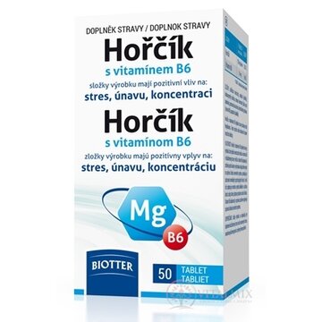 Biotter Horčík s vitamínom B6 tbl 1x50 ks obrázok