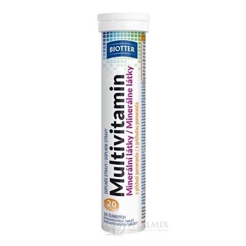 Biotter Multivitamín + minerálne látky tbl eff s príchuťou pomaranča 1x20 ks obrázok