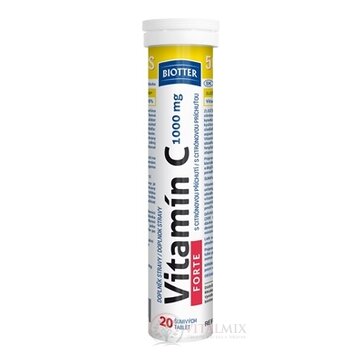 Biotter Vitamín C FORTE 1000 mg tbl eff s citrónovou príchuťou 1x20 ks obrázok