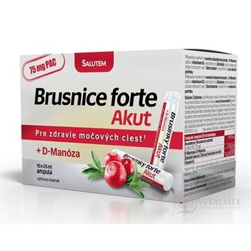 Brusnice forte Akut SALUTEM roztok v ampulkách + D-Manóza 10x25 ml (250 ml) obrázok