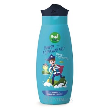 Bupi KIDS Šampón a sprchový gél modrý 1x250 ml obrázok