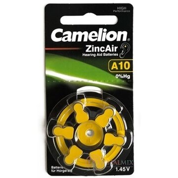 CAMELION ZincAir A10 batérie do načúvacích prístrojov - 1,45 V, žltá 1x6 ks obrázok