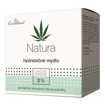 Cannaderm NATURA hydratačné mydlo citlivá pokožka 1x100 g obrázok