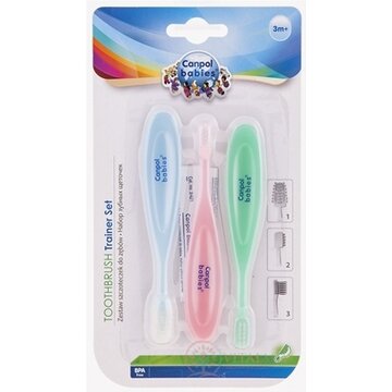 Canpol Babies Detské zubné kefky na ďasná a prvé zúbky (Trainer set), 1x3 ks obrázok