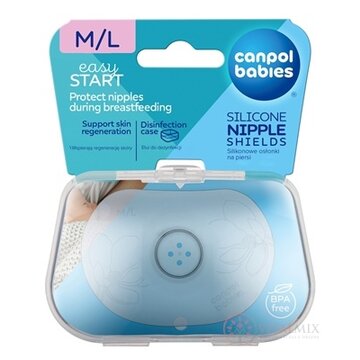 Canpol babies EasyStart Chrániče bradaviek Premium veľ. M/L, tvarované, silikón, 1x2 ks obrázok