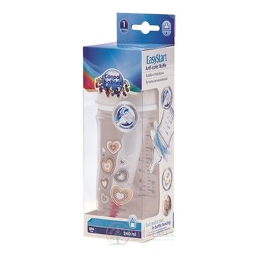 Canpol Babies EasyStart Fľaša 240 ml plast, antikoliková, silikónový cumlík 3m+, 1x1 set obrázok