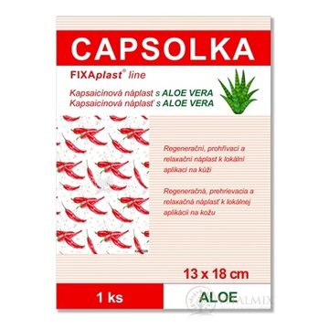 CAPSOLKA hrejivá kapsaicínová náplasť s ALOE VERA 13 x 18 cm, 1x1 ks obrázok