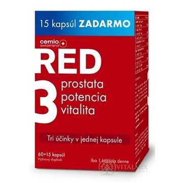 Cemio RED3 cps (zosilnená receptúra) 60+15 zadarmo (75 ks) obrázok