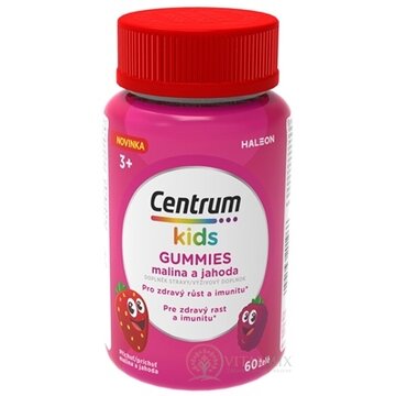 Centrum kids GUMMIES malina a jahoda želé s vitamínmi a minerálmi 1x60 ks obrázok