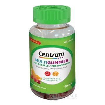 Centrum MultiGUMMIES PRE DOSPELÝCH želé s vitamínmi, minerálmi a stopovými prvkami, ovocná príchuť 1x60 ks obrázok