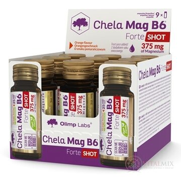Chela-Mag B6 Forte shot ampuly, pomarančová príchuť 9x25 ml obrázok