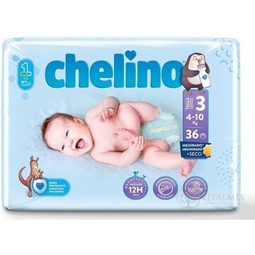 CHELINO T3 detské plienky (4-10 kg) s dermo ochranou 1x36 ks obrázok