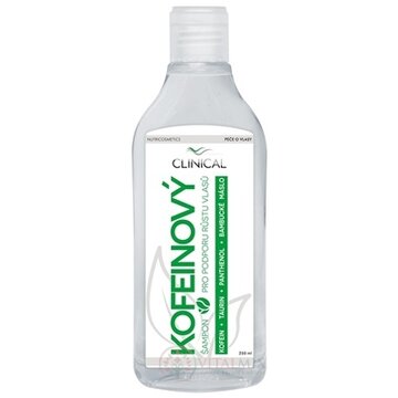 CLINICAL KOFEÍNOVÝ ŠAMPÓN kofeín, taurín, panthenol, bambucké maslo 1x250 ml obrázok