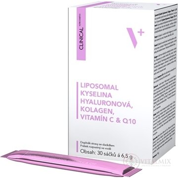 CLINICAL LIPOSOMAL KYSELINA HYALURÓNOVÁ, KOLAGÉN, VITAMÍN C & Q10, prášok vo vrecúškach 1x30 ks obrázok