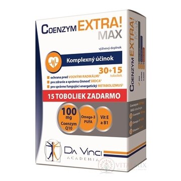 COENZYM EXTRA MAX 100MG - DA VINCI cps 30+15 zadarmo (45 ks) obrázok