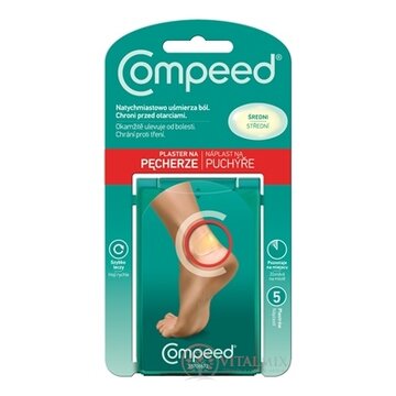 Compeed NÁPLASŤ na pľuzgiere stredná, gélová 1x5 ks obrázok