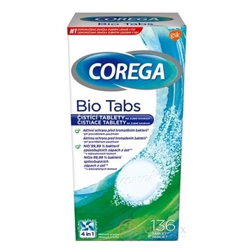 COREGA BIO Tabs antibakteriálne čistiace tablety 1x136 ks obrázok