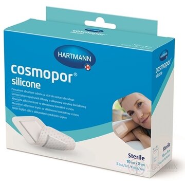 Cosmopor Silicone absorpčné adhezívne krytie, náplasti (10x8cm) 1x5 ks obrázok