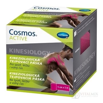 Cosmos ACTIVE Kineziologická tejpovacia páska ružová (5 cm x 5 m) 1x1 ks obrázok
