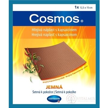 COSMOS Hrejivá náplasť s kapsaicínom JEMNÁ (12,5x15 cm) 1x1 ks obrázok