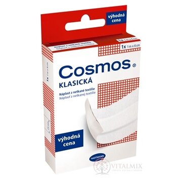 COSMOS KLASICKÁ Náplasť z netkanej textílie 1m x 6cm, biela, výhodná cena, 1x1 ks obrázok