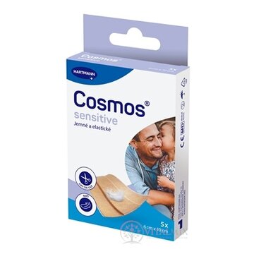 Cosmos Sensitive jemná elastická náplasť na rany, (6 cm x 10 cm) (inov.2025) 1x5 ks obrázok