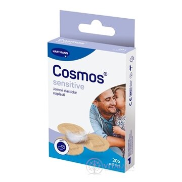 Cosmos Sensitive jemná elastická okrúhla náplasť na rany, priemer 22 mm (inov.2025) 1x20 ks obrázok