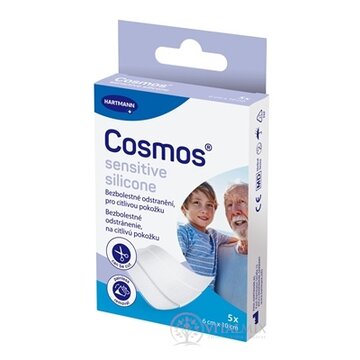 Cosmos Sensitive Silicone náplasť na rany na citlivú pokožku, (6 cm x 10 cm) (inov.2025) 1x5 ks obrázok