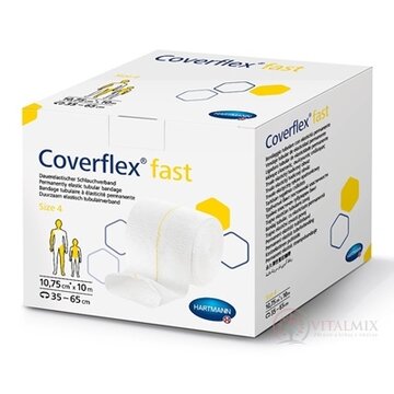 Coverflex fast elastický hadicový obväz veľ. 4 (10,75cm x 10m) 1x1 ks obrázok