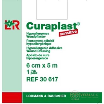 CURAPLAST Sensitive 6cmx5m rychloobväz na rany-5 m rolka v dávkovacej škatuli 1x1 ks obrázok
