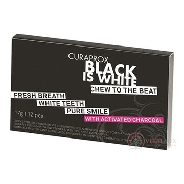 CURAPROX Black Is White žuvačky 1x12 ks obrázok