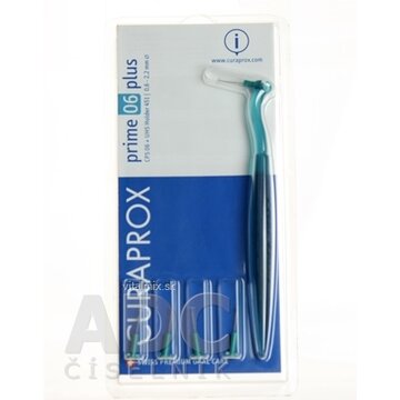 CURAPROX CPS 06 prime plus tyrkysová medzizubné kefky 5 ks + držiak UHS 451, 1x1 set obrázok
