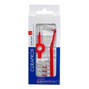 CURAPROX CPS 07 prime start červená medzizubné kefky 5 ks + držiaky UHS 409 a UHS 470, 1x1 set obrázok