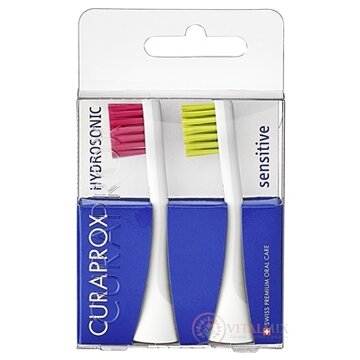 CURAPROX HYDROSONIC SENSITIVE Hydrosonická náhradná hlavica, magenta + zelená, 1x2 ks obrázok