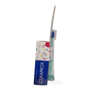 CURAPROX Kids 2+ + Baby detská zubná pasta, príchuť jahoda 60 ml + detská zubná kefka 1x1 set obrázok