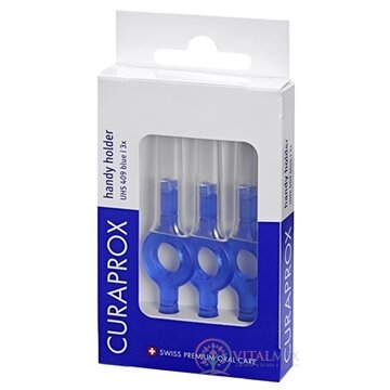 CURAPROX UHS 409 handy holder modrý držiak s krytkou 1x3 ks obrázok